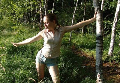 Горячая красотка раздевается на свежем воздухе - Эпизод 3