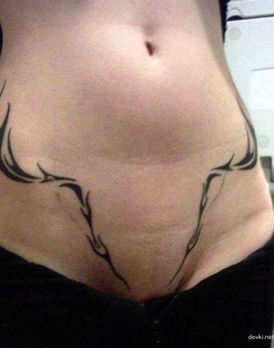 Сексуальные фото с татуировками на интимных местах
