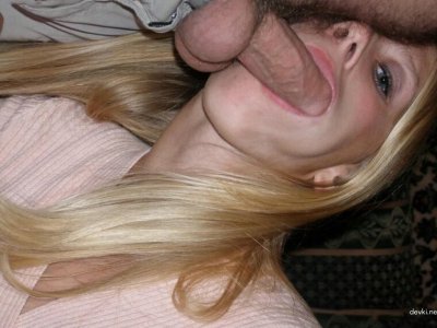 Милфа делает минет толстому члену парня