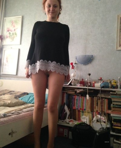 Высококачественные чулки на огненной красотке